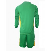 Camisa de Futebol Manchester United Goleiro Equipamento Alternativo Infantil 2024-25 Manga Comprida (+ Calças curtas)